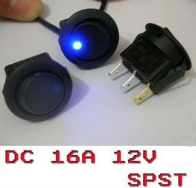 img 1 attached to 🚗 HOTSYSTEM New 3pc Car Truck Rocker Toggle LED Switch - Blue Light On-off Control: Amplify Your Vehicle's Control Panel with Style