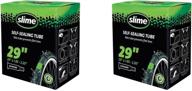 slime self sealing 29in x 1.85-2.2in bicycle tube with schrader valve - pack of 2 logo