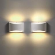 🌟 modern led wall sconces set of 2, 9w warm white sconce wall lighting for hallway, bedroom, bathroom, living room - (2 pack) логотип