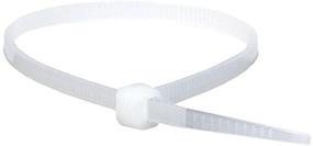 img 2 attached to 🔗 Monoprice Cable Tie 4 inch 18LBS, 100pcs/Pack - White: Organize and Secure with Ease