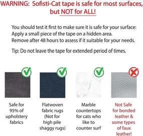 img 2 attached to 🐱 Sofisti-Cat Clear Double-Sided Cat Anti Scratch Training Tape - Effective Scratch Deterrent for Cats