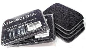 img 4 attached to 🧽 WINGSCLOGO Multi-Purpose Kitchen Scrub Sponges – Non-Scratch Microfiber Sponge for Effortless Cleaning of Dishes, Pots and Pans (4Pack, Large) with Heavy Duty Scouring Power
