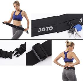 img 2 attached to 🏃 JOTO Running Belt - Sport Waist Pack for iPhone 13 Pro Max Mini 2021 and More - Perfect for Men and Women Workouts, Cycling, Hiking, and Fitness - Black