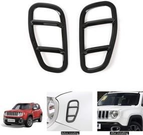 img 4 attached to RT-TCZ Black Signal Light Cover Trim for Jeep Renegade 2015-2020 - Enhance Your Turn Signal Lights!