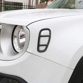 img 1 attached to RT-TCZ Black Signal Light Cover Trim for Jeep Renegade 2015-2020 - Enhance Your Turn Signal Lights!