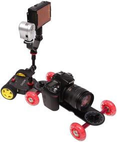 img 2 attached to 🎥 Movo Photo DMA100: The Ultimate Motorized Push Cart and Trailer for Table Top Video Camera Skater Dollies