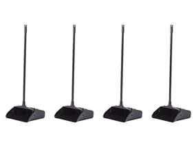 img 1 attached to 🧹 AmazonCommercial Lobby Dustpan, Black, 4-Pack: Efficient Dust Cleaning Solution