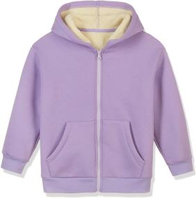 img 1 attached to Kid Unisex Sherpa Hooded Sweatshirt Boys' Clothing