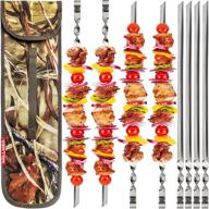 large【upgraded】shish stainless reusable barbecue grilling logo