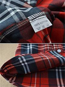 img 1 attached to 👕 Plaid Flannel Sleeve Button-Down Shirts for Boys in Tops, Tees & Shirts Collection