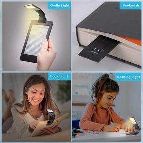 img 3 attached to 📚 Vekkia Bookmark Book Light: Clip on Reading Lights for Books, Infinite Brightness Levels, Soft Light for Easy Reading, Easy USB Charge. Ideal for Avid Readers in Bed