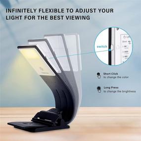 img 1 attached to 📚 Vekkia Bookmark Book Light: Clip on Reading Lights for Books, Infinite Brightness Levels, Soft Light for Easy Reading, Easy USB Charge. Ideal for Avid Readers in Bed