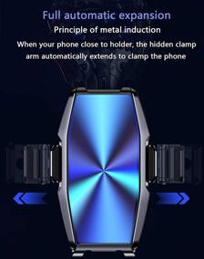 img 2 attached to 📱 HTGK Wireless Car Charger: 15W Qi Fast Charging Hidden Auto-Clamping Car Mount for iPhone 12/11 Pro/Xs MAX/XS/XR, Samsung S10/S9/S8 & Other Qi Smartphones