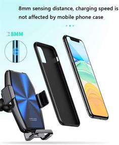 img 3 attached to 📱 HTGK Wireless Car Charger: 15W Qi Fast Charging Hidden Auto-Clamping Car Mount for iPhone 12/11 Pro/Xs MAX/XS/XR, Samsung S10/S9/S8 & Other Qi Smartphones