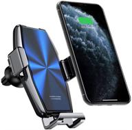 📱 htgk wireless car charger: 15w qi fast charging hidden auto-clamping car mount for iphone 12/11 pro/xs max/xs/xr, samsung s10/s9/s8 & other qi smartphones logo