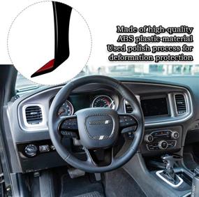 img 2 attached to Bonbo Steering Wheel Decoration Trim Cover ABS Fit For Dodge Challenger Charger 2015-2021 Interior Accessories