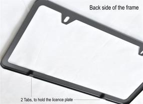 img 2 attached to 🔧 LFPartS Sleek Polished Stainless Steel License Plate Frame with Gunmetal Black Finish