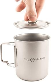 img 2 attached to 🏕️ Core Element Dual Purpose Camping Mug or Pot with Lid - 100% Titanium - Perfect for Open Fire Cooking - Compact Design - Easy to Clean