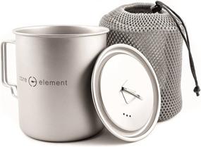 img 1 attached to 🏕️ Core Element Dual Purpose Camping Mug or Pot with Lid - 100% Titanium - Perfect for Open Fire Cooking - Compact Design - Easy to Clean