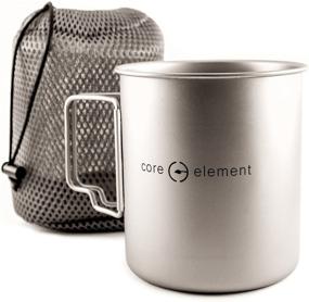 img 4 attached to 🏕️ Core Element Dual Purpose Camping Mug or Pot with Lid - 100% Titanium - Perfect for Open Fire Cooking - Compact Design - Easy to Clean