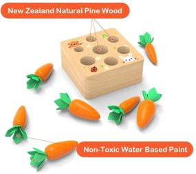 img 2 attached to 🥕 Wooden Montessori Developmental Shape Sorting & Matching Carrots Harvest Game Toys for Babies 6-12 Months - Ideal Birthday Gifts for Boys and Girls