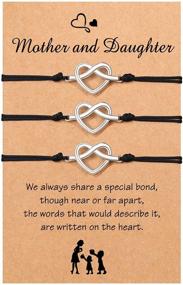 img 4 attached to 👩 Sincere Mother Daughter Bracelets Set - Perfect Matching Infinity Heart Knot Wish Bracelets for Mom, Daughter, Women and Girls - Ideal Birthday and Christmas Gifts for Mommy and Me