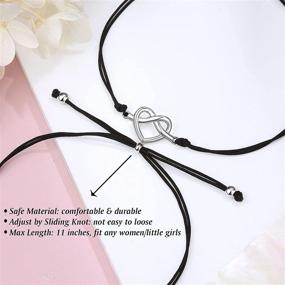 img 2 attached to 👩 Sincere Mother Daughter Bracelets Set - Perfect Matching Infinity Heart Knot Wish Bracelets for Mom, Daughter, Women and Girls - Ideal Birthday and Christmas Gifts for Mommy and Me