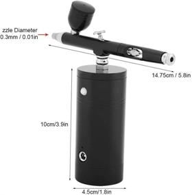 img 2 attached to 🎨 Maxmartt Mini-Compact Airbrush Kit: Portable Compressor for Makeup, Tattoo, Nail Art, Face Paint, Cake Decoration & More - 7CC Capacity Set with 0.3mm Dual-Action Airbrush