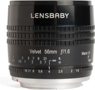 📷 enhance your sony nex photography with the lensbaby lb-v56bx velvet 56" lens logo