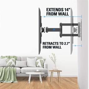 img 3 attached to Mounting Dream Full Motion TV Wall Mount Bracket for 17-39 inch LED LCD TVs - VESA 200x200mm, 33 lbs Capacity, Tilt & Swivel - MD2463-L