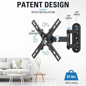 img 2 attached to Mounting Dream Full Motion TV Wall Mount Bracket for 17-39 inch LED LCD TVs - VESA 200x200mm, 33 lbs Capacity, Tilt & Swivel - MD2463-L