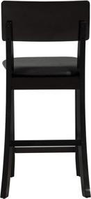 img 2 attached to 🪑 Linon Torino Contemporary Counter Stool, Black - Sleek and Stylish 17"W x 20"D x 37"H Design