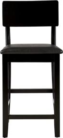 img 1 attached to 🪑 Linon Torino Contemporary Counter Stool, Black - Sleek and Stylish 17"W x 20"D x 37"H Design