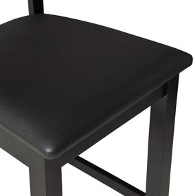 img 3 attached to 🪑 Linon Torino Contemporary Counter Stool, Black - Sleek and Stylish 17"W x 20"D x 37"H Design