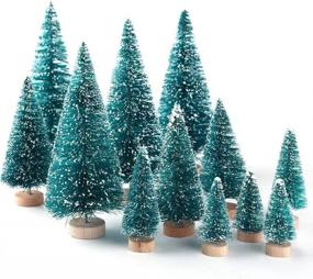 img 4 attached to 34 шт. мини-елов снежного покрова Сизаль - рождественская самодельная декорация для дома, стола, моделей диорамы - веничные деревья в 5 размерах