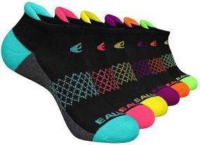 img 4 attached to 💪 Eallco Women's Ankle Socks: 6 Pairs of Cushioned Sole Running Athletic Socks with Tab