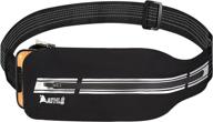 athlesport reflective running waist pack - running phone belt with storage pouch, adjustable slim fit walking belt - ideal for running, jogging, dog walking, biking, and more logo