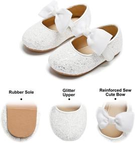 img 1 attached to 👠 Felix & Flora Toddler Flower Girl Dress Shoes - Ballet Flats for Girls, Perfect for Parties, School, and Weddings