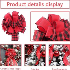 img 3 attached to 🎄 MoonXmas Red and Black Bilayer Stereo Christmas Tree Topper: Perfect Xmas Holiday Party Decoration