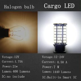 img 4 attached to 💡 Cargo LED: Ultra-Bright 1156 1141 1003 1073 BA15S 7506 LED Bulbs - 1400 Lumens, 6000K Xenon White (Pack of 2)