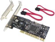 🖥️ карта расширения контроллера raid pci sata godshark на 4 порта с 2 sata-кабелями | адаптер pci к sata для настольного пк | поддерживает hdd ssd. логотип