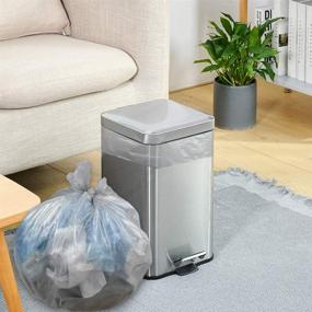 img 2 attached to 🗑️ Obstnny Tall Kitchen Trash Bags, 13 Gallon Garbage Bags: 150 Counts - Clear Grey for Efficient Waste Disposal