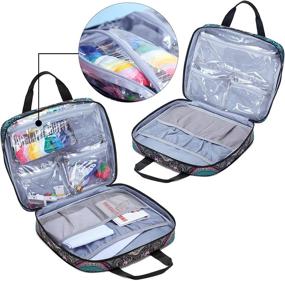 img 2 attached to Totem Cross Stitch and Embroidery Project Bag - Portable Craft Carry Case with Starter Kit and Supplies Storage Tote Bag, Ideal for Beginners, Adults, and Kids - LoDrid Embroidery