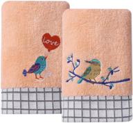 🧽 years calm 2 pack hand towels: soft and absorbent bathroom hand towels 13.5"x29" - pink logo