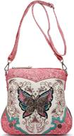 western butterfly leather concealed shoulder handbags & wallets: versatile women's accessories for shoulder bags logo