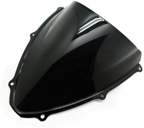 img 4 attached to 🖤 Sleek Black Windscreen Windshield for Suzuki GSXR 600 750 K6 (06 07) - Enhanced Compatibility!