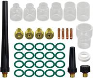 🔥 high-performance tig gas lens collet body kit: 39pcs for wp 9 20 25 tig welding torch logo