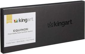 img 2 attached to Кисти KINGART Equinox-Synthetic Squirrel, Набор из 5 штук, Разноцветные (включая коричневый, красный, черный и серебристый)