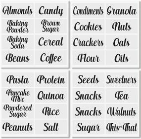 img 4 attached to 🏷️ mDesign Home Organization Labels: 32 Count Preprinted Stickers for Kitchen Pantry Storage and Cleaning - Clear/Black