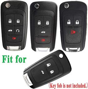 img 3 attached to Silver Soft TPU Key Fob Cover Case Remote Jacket Shell Glove For Chevy Chevrolet Equinox Camaro Cruze Malibu Sonic Volt Park Impala Buick Allure Verano Lacrosse